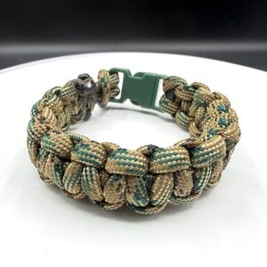 Camo Paracord Survival Bracelet Braided Outdoor Hiking Camping Accessory Gift